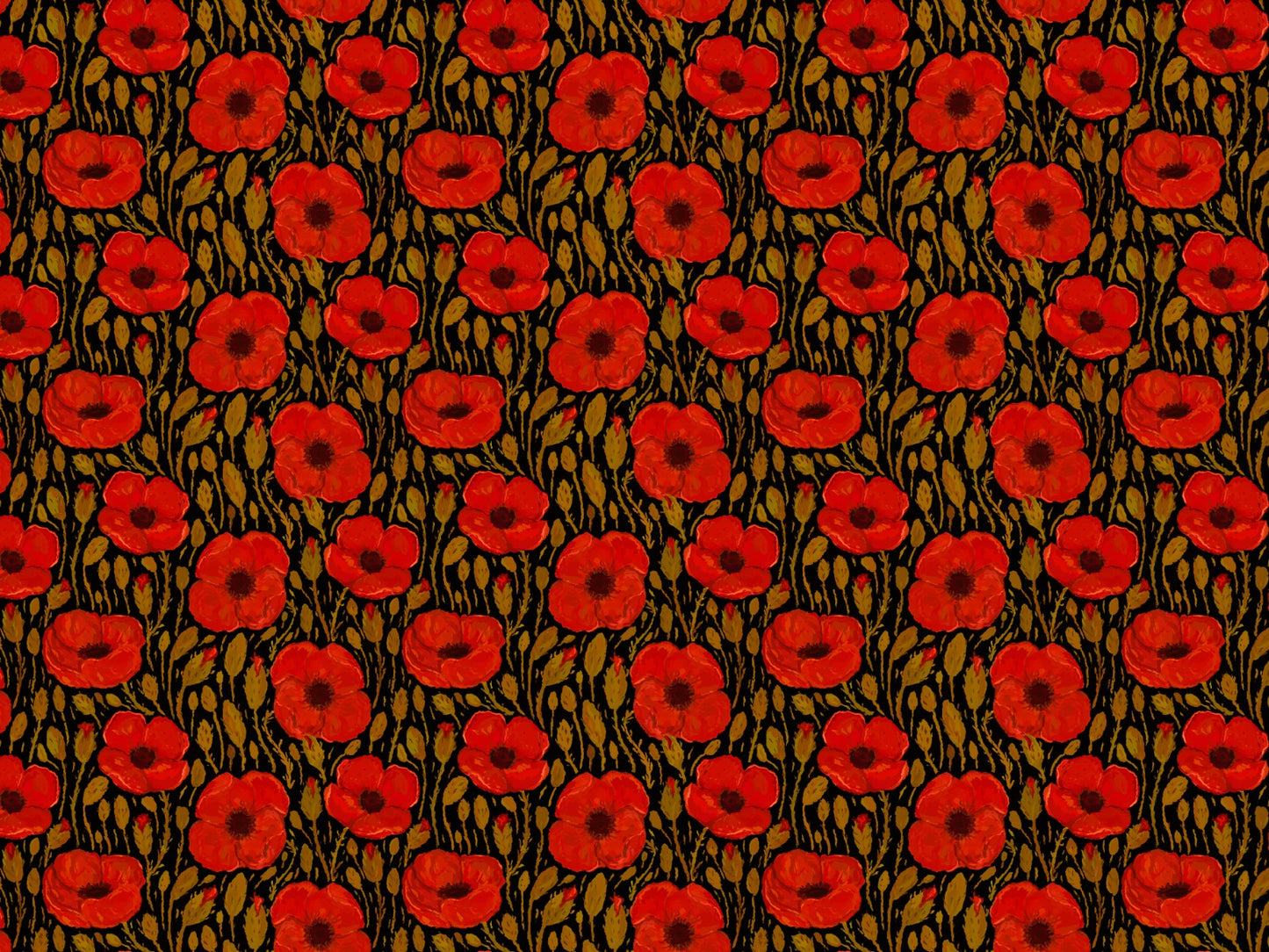 Dark Red Poppy Wallpaper