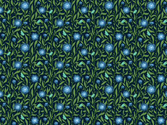 Spring Trellis Dark Green Wallpaper