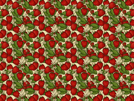 Red Strawberry Forest Wallpaper