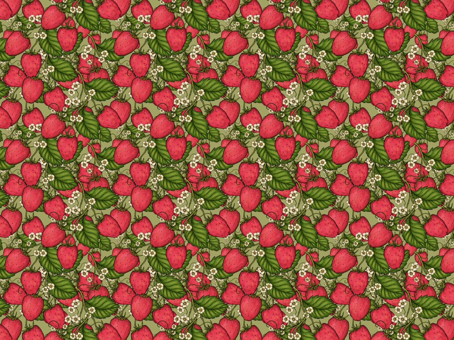 Pink Strawberry Forest Wallpaper