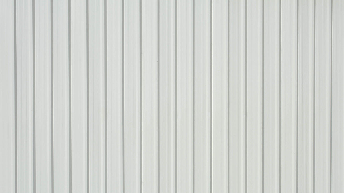 White Corrugated Metal Sheet Wallpaper